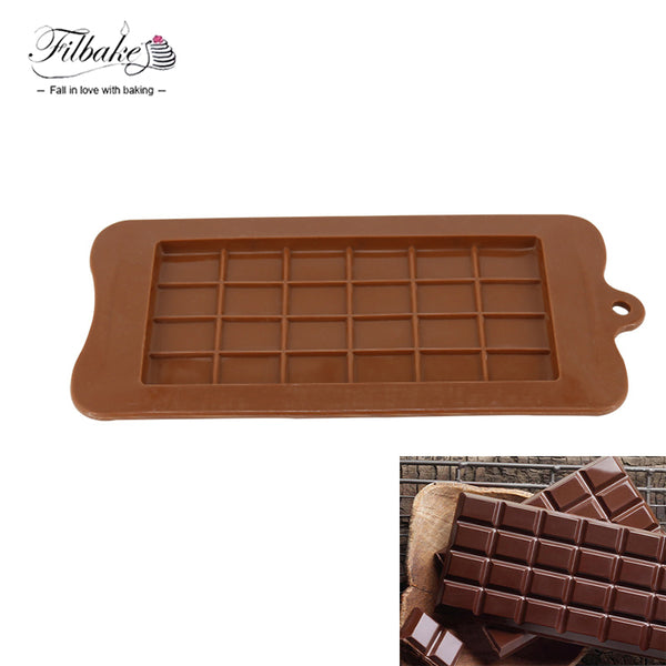 1pca 24 Cavity  Square Silicone Chocolate Molds